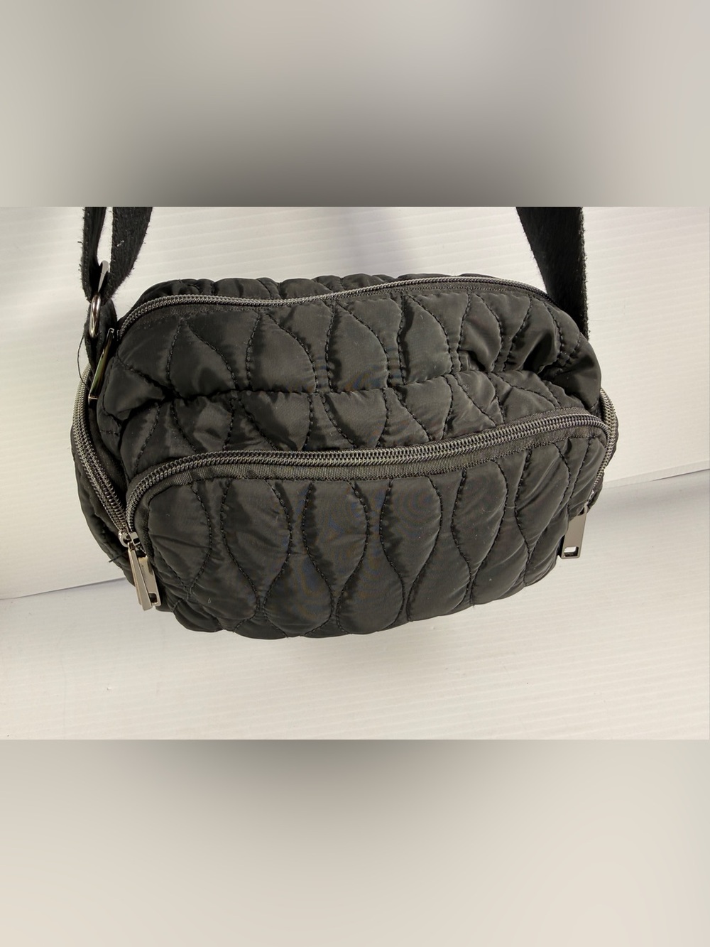 Quilted Crossbody Bag - Black